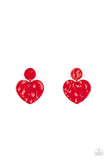Paparazzi "Just a Little Crush" Red Post Earrings Paparazzi Jewelry