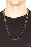 Paparazzi "Standing Room Only" Black Mens Necklace Paparazzi Jewelry
