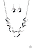 Paparazzi "Mechanical Masterpiece" Silver Necklace & Earring Set Paparazzi Jewelry