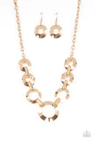 Paparazzi "Mechanical Masterpiece" Gold Necklace & Earring Set Paparazzi Jewelry