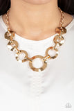 Paparazzi "Mechanical Masterpiece" Gold Necklace & Earring Set Paparazzi Jewelry