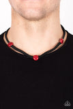 Paparazzi "SoCal Style" Red Mens Urban Necklace Unisex Paparazzi Jewelry