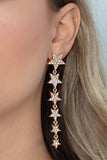 Paparazzi "Americana Attitude" Gold Post Earrings Paparazzi Jewelry