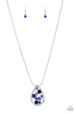 Paparazzi "Seasonal Sophistication" Blue Necklace & Earring Set Paparazzi Jewelry