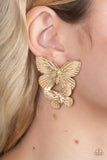 Paparazzi "Blushing Butterflies" Gold Post Earrings Paparazzi Jewelry