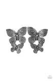 Paparazzi "Blushing Butterflies" Silver Post Earrings Paparazzi Jewelry