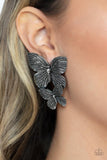 Paparazzi "Blushing Butterflies" Silver Post Earrings Paparazzi Jewelry