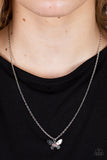Paparazzi "Flutter Love" Pink Necklace & Earring Paparazzi Jewelry