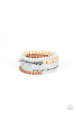 Paparazzi "Free-Spirited Spiral" White Bracelet Paparazzi Jewelry