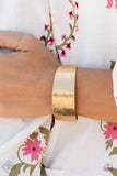 Paparazzi "Cooly Curved" FASHION FIX Gold Bracelet Paparazzi Jewelry