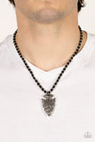 Paparazzi "Get Your ARROWHEAD in the Game" Black Mens Necklace Paparazzi Jewelry