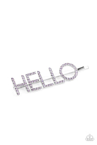 Paparazzi "Hello There" Purple Hair Clip Paparazzi Jewelry