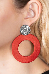Paparazzi "Strategically Sassy" Red Post Earrings Paparazzi Jewelry