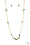 Paparazzi "Pardon My FABULOUS" Green Necklace & Earring Set Paparazzi Jewelry