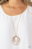 Paparazzi "Revamped Relic" Gold Necklace & Earring Set Paparazzi Jewelry