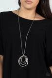 Paparazzi "Revamped Relic" Silver Necklace & Earring Set Paparazzi Jewelry