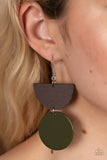 Paparazzi "Beach Bistro" Green Earrings Paparazzi Jewelry