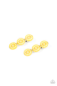 Paparazzi "Charismatically Citrus" Yellow Hair Clip Paparazzi Jewelry