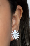 Paparazzi "Sunshiny DAIS-y" White Post Earrings Paparazzi Jewelry