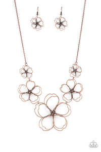 Paparazzi "The Show Must GROW On" Copper Necklace & Earring Set Paparazzi Jewelry
