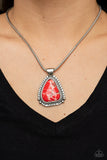 Paparazzi "Artisan Adventure" Red Necklace & Earring Set Paparazzi Jewelry