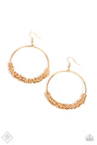 Paparazzi "Retro Ringleader" Gold Fashion Fix Earrings Paparazzi Jewelry