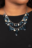 Paparazzi "Candlelit Cabana" Blue Necklace & Earring Set Paparazzi Jewelry