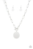 Paparazzi "Tag Out" Silver Necklace & Earring Set Paparazzi Jewelry