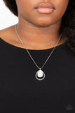 Paparazzi "Gorgeously Glimmering" White Necklace & Earring Set Paparazzi Jewelry
