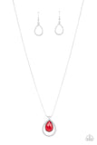 Paparazzi "Gorgeously Glimmering" Red Necklace & Earring Set Paparazzi Jewelry