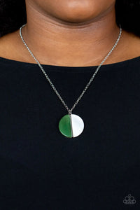 Paparazzi "Elegantly Eclipsed" Green Necklace & Earring Set Paparazzi Jewelry