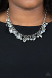 Paparazzi "True Love's Trove" Silver Necklace & Earring Set Paparazzi Jewelry
