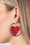 Paparazzi "Smitten with You" Red Earrings Paparazzi Jewelry