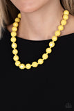 Paparazzi "Popping Promenade" Yellow Necklace & Earring Set Paparazzi Jewelry