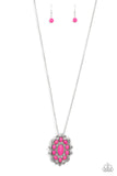 Paparazzi "Mojave Medallion" Pink Necklace & Earring Set Paparazzi Jewelry
