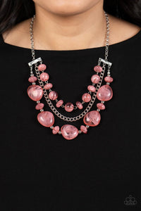 Paparazzi "Oceanside Service" Pink Necklace & Earring Set Paparazzi Jewelry