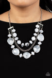 Paparazzi "Oceanside Service" White Necklace & Earring Set Paparazzi Jewelry