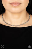 Paparazzi "Urban Underdog" Silver Choker Necklace & Earring Set Paparazzi Jewelry