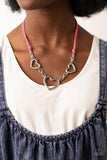 Paparazzi "Fashionable Flirt" Pink Necklace & Earring Set Paparazzi Jewelry