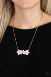 Paparazzi "Petunia Picnic" Pink Necklace & Earring Set Paparazzi Jewelry