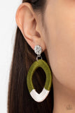 Paparazzi "Thats a WRAPAROUND" Green Post Earrings Paparazzi Jewelry