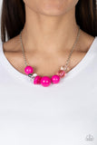 Paparazzi "Bauble Bonanza" Pink Necklace & Earring Set Paparazzi Jewelry