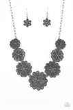 Paparazzi "Basketful Of Blossoms" Silver Necklace & Earring Set Paparazzi Jewelry