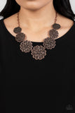 Paparazzi "Basketful Of Blossoms" Copper Necklace & Earring Set Paparazzi Jewelry