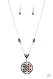 Paparazzi "TIMELESS Traveler" Red Necklace & Earring Set Paparazzi Jewelry