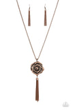 Paparazzi "Rosy Redux" Copper Necklace & Earring Set Paparazzi Jewelry