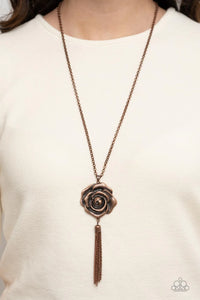 Paparazzi "Rosy Redux" Copper Necklace & Earring Set Paparazzi Jewelry