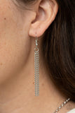 Paparazzi "Rosy Redux" Silver Necklace & Earring Set Paparazzi Jewelry
