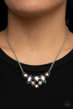 Paparazzi "Lavishly Loaded" Silver Necklace & Earring Set Paparazzi Jewelry