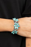 Paparazzi "Desert Flower Patch" Blue Bracelet Paparazzi Jewelry